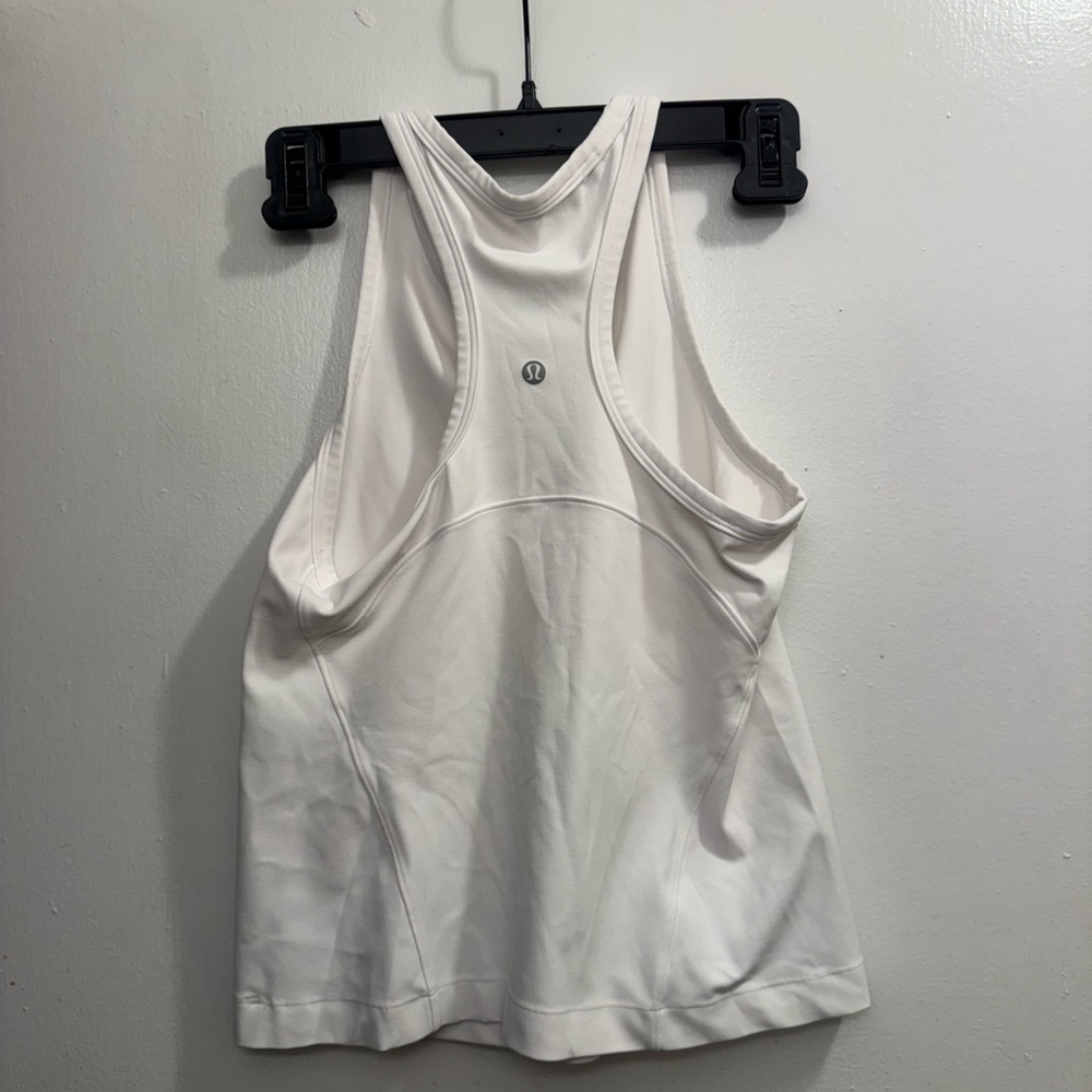 Lululemon Athletica White Racerback Tank Top